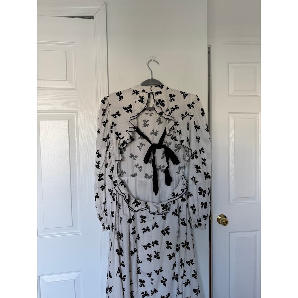 Sister Jane White Maxi Dress with Black Bows & Cutout Back - Picture 6 of 7